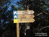 Señales indicadoras a lo largo de la ruta